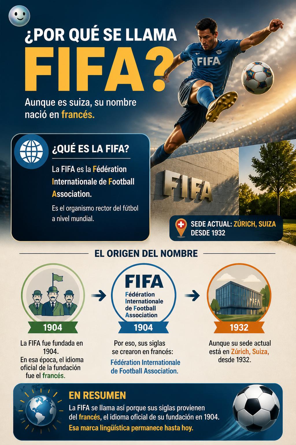 Por qué se llama FIFA si es suiza