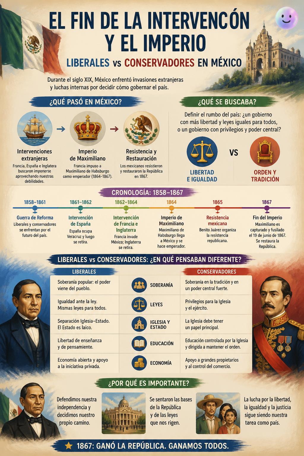 El fin de la intervención y el imperio