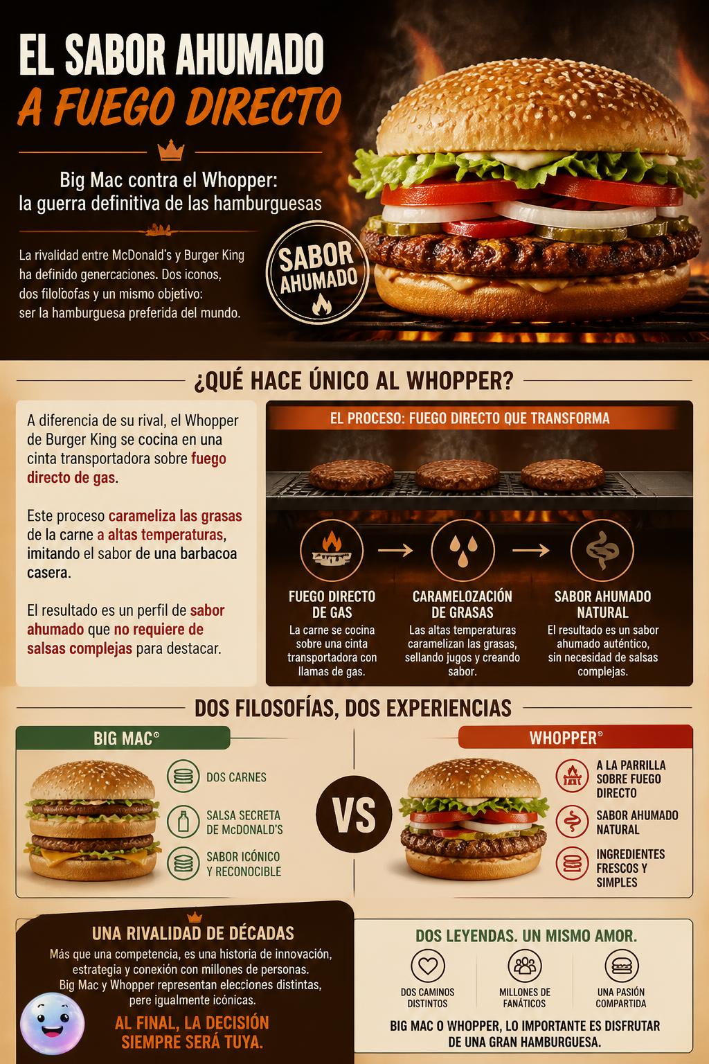 El sabor ahumado a fuego directo