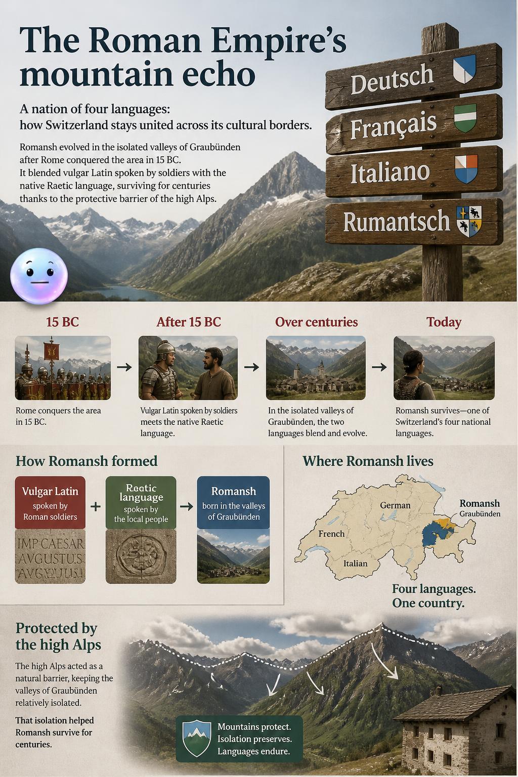 The Roman Empire's mountain echo