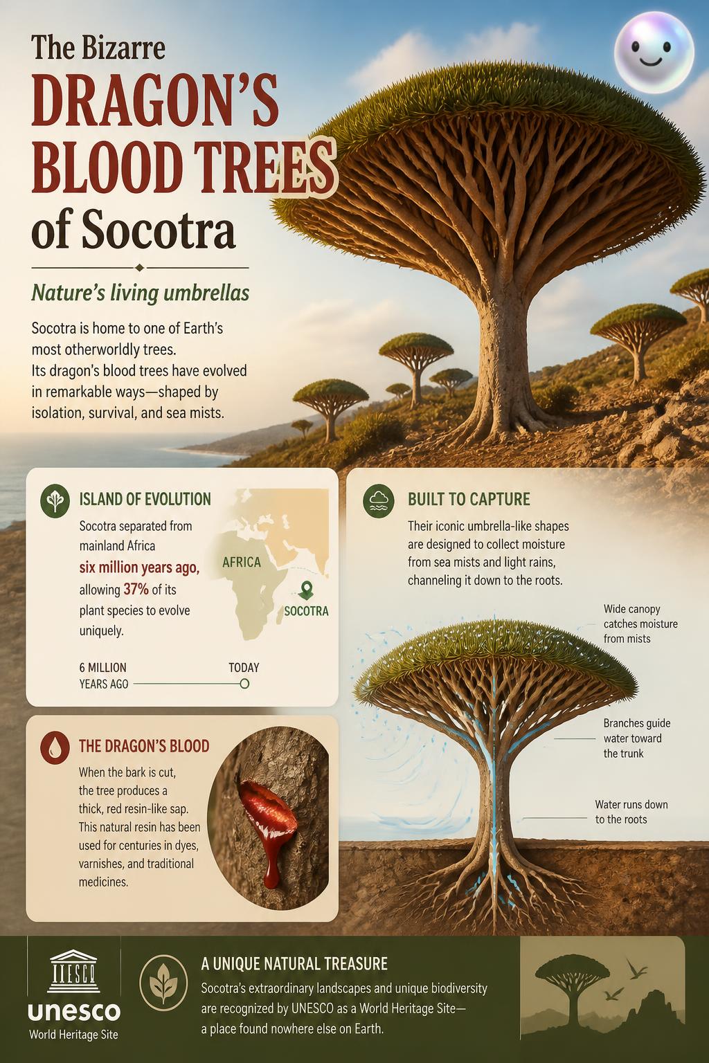 The bizarre dragon's blood trees of Socotra