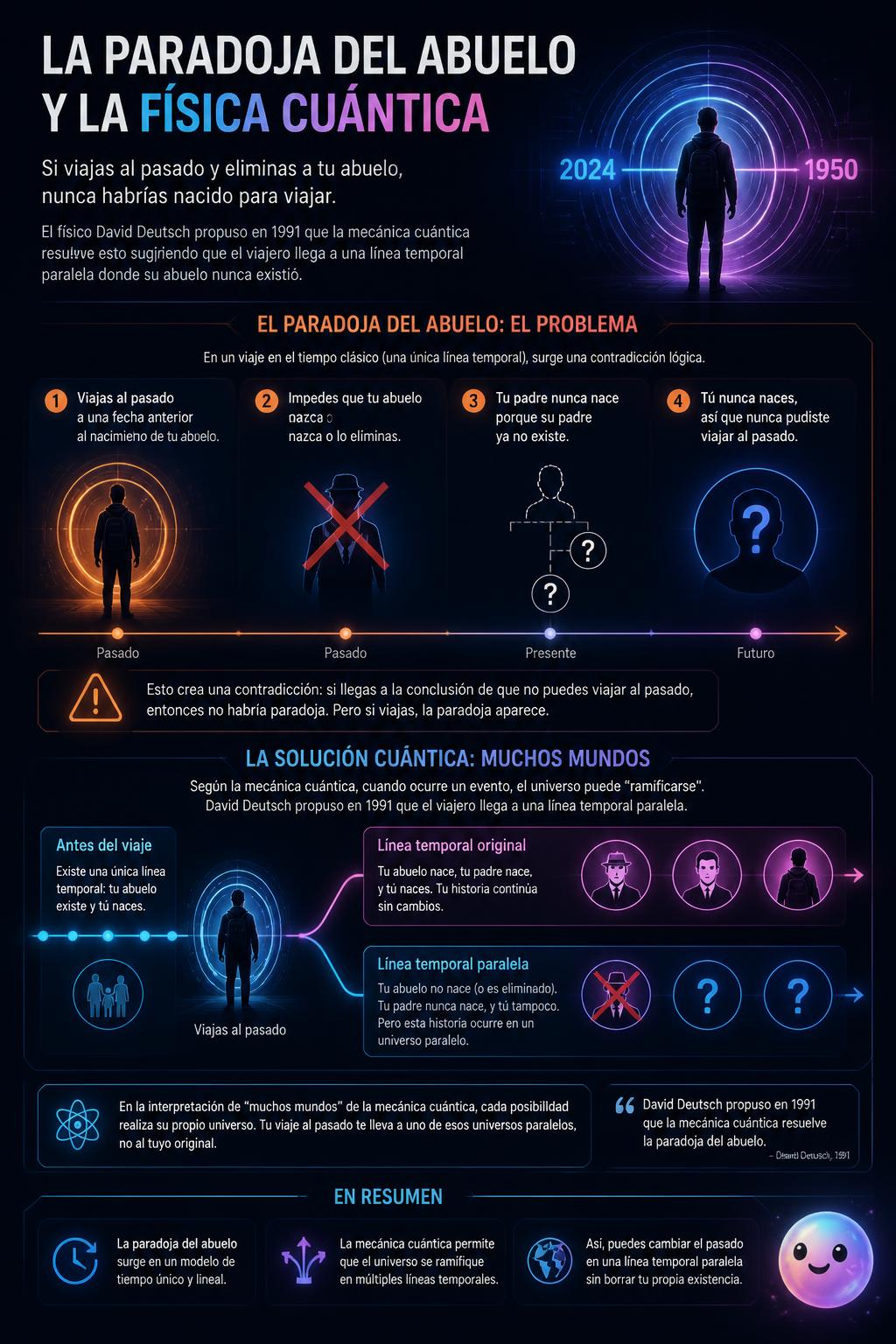 La paradoja del abuelo y la física cuántica