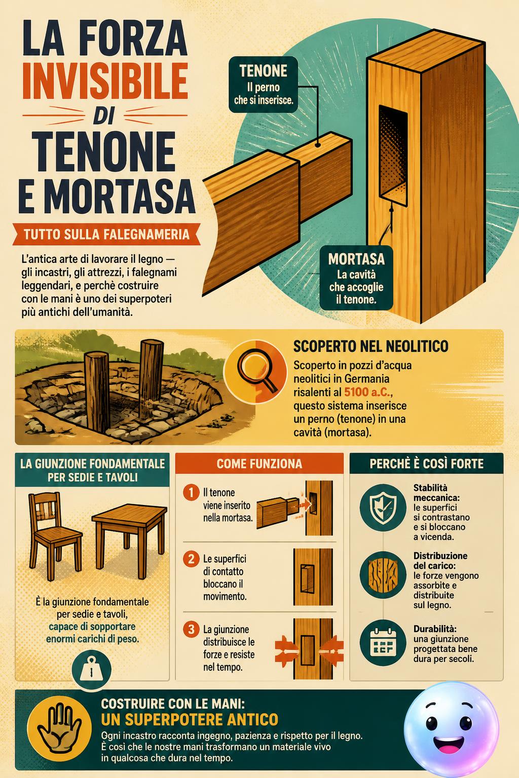 La forza invisibile di tenone e mortasa