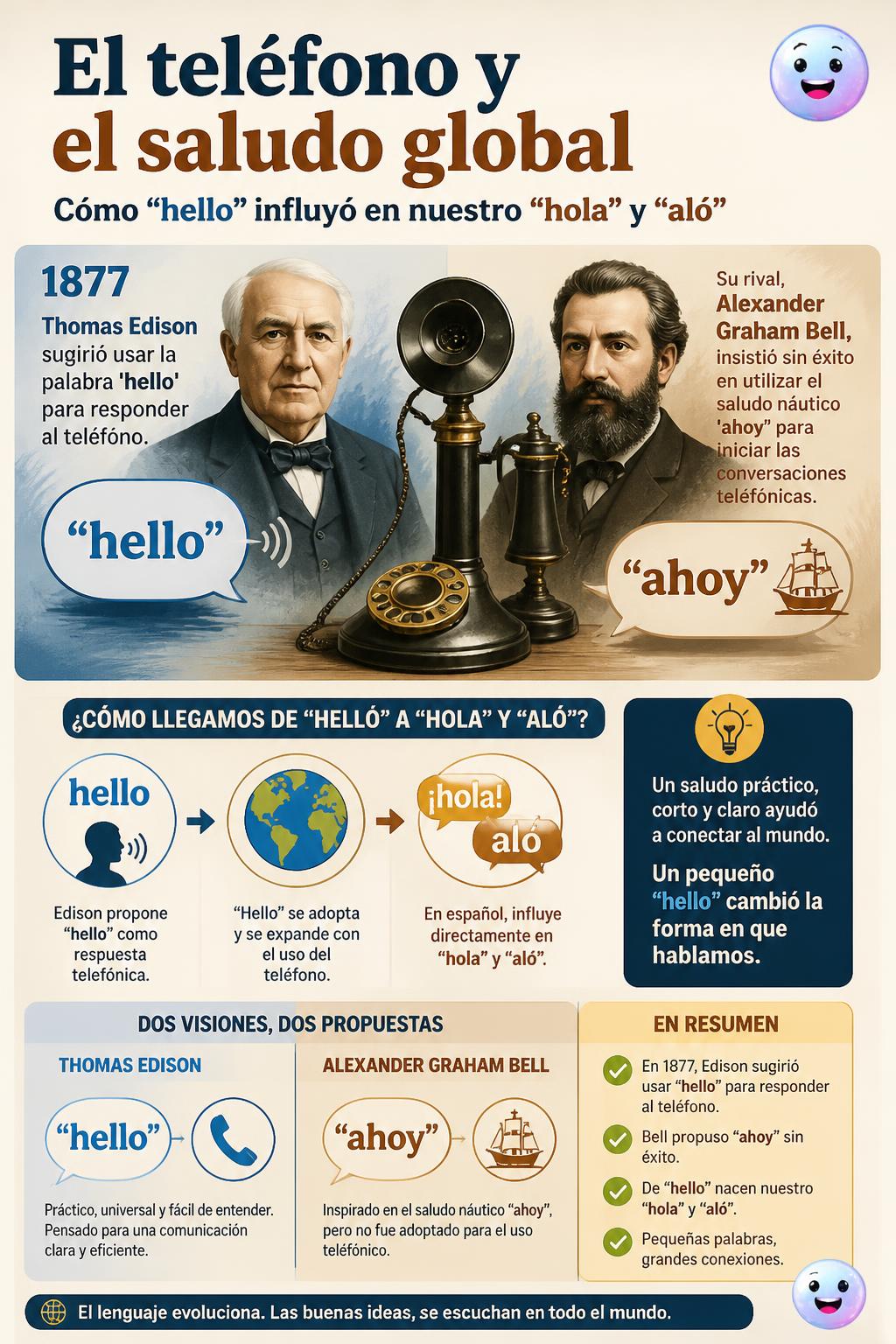 El teléfono y el saludo global