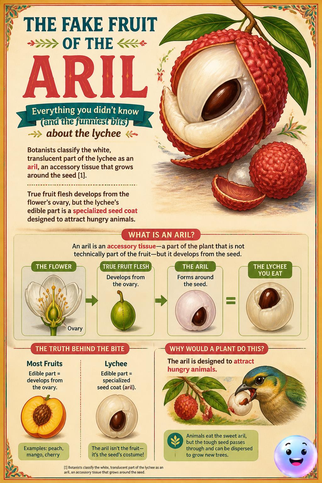The fake fruit of the aril
