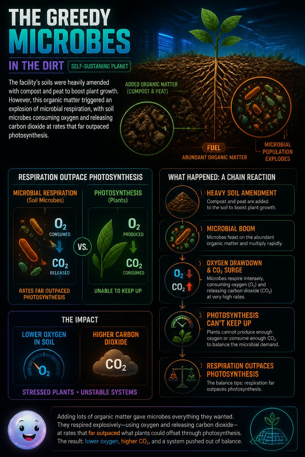 The greedy microbes in the dirt