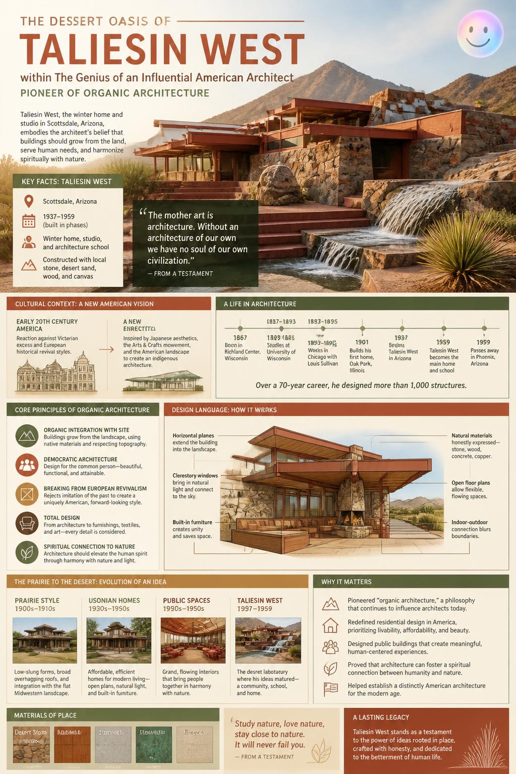 The desert oasis of Taliesin West