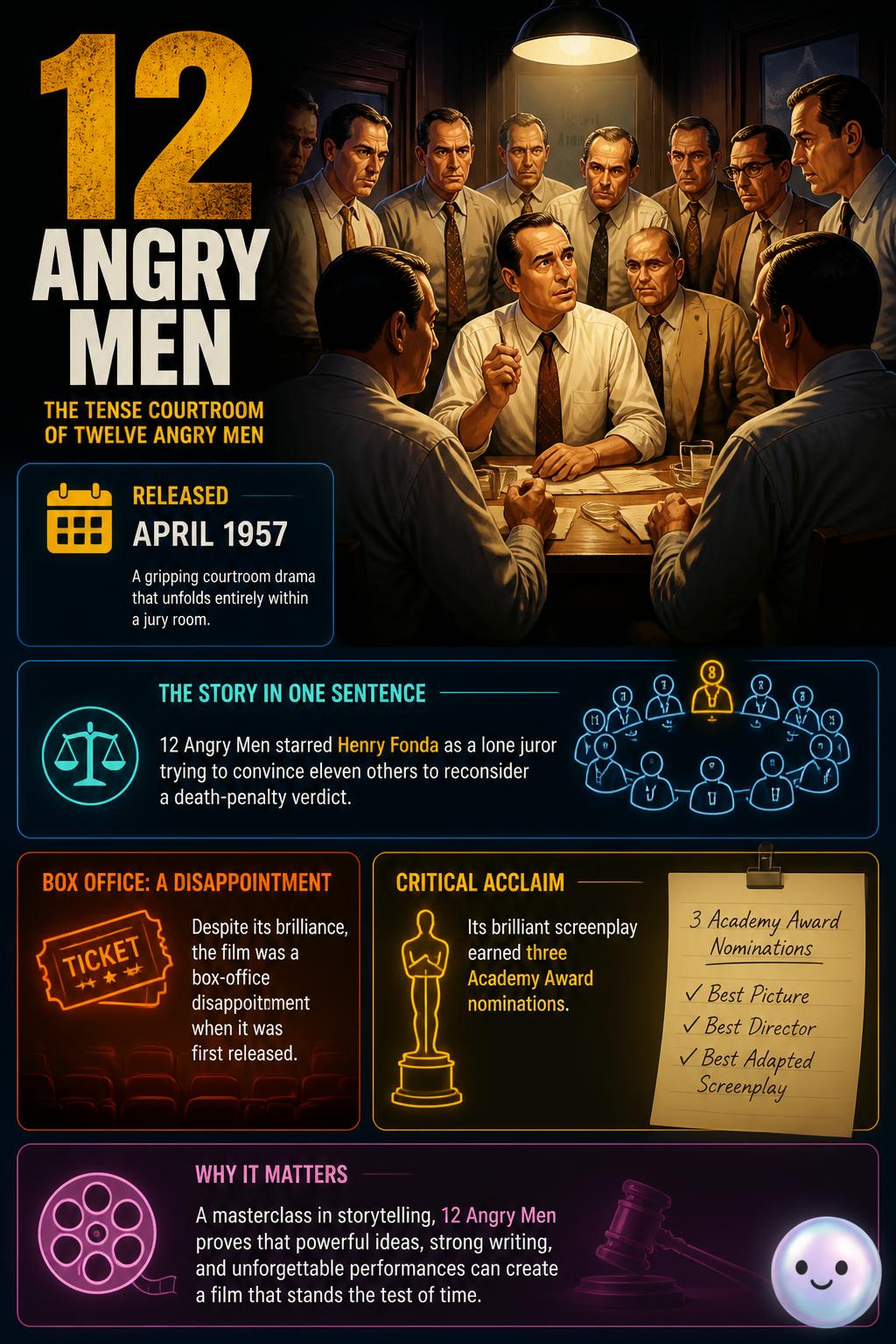 The tense courtroom of twelve angry men