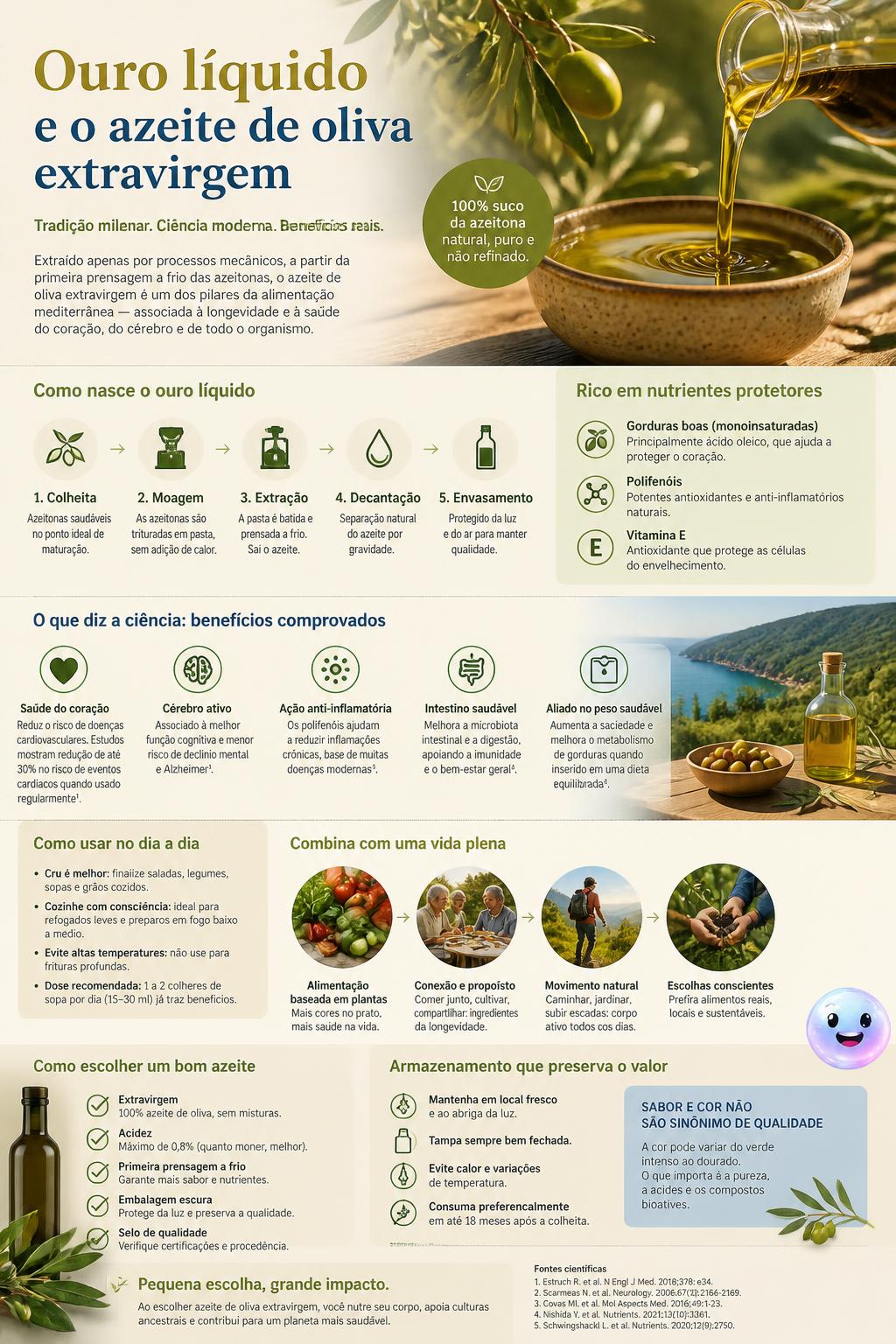 Ouro líquido e o azeite de oliva extravirgem
