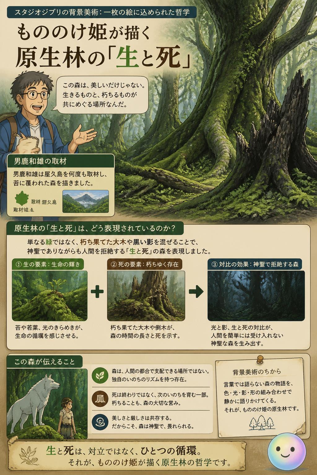 もののけ姫が描く原生林の「生と死」