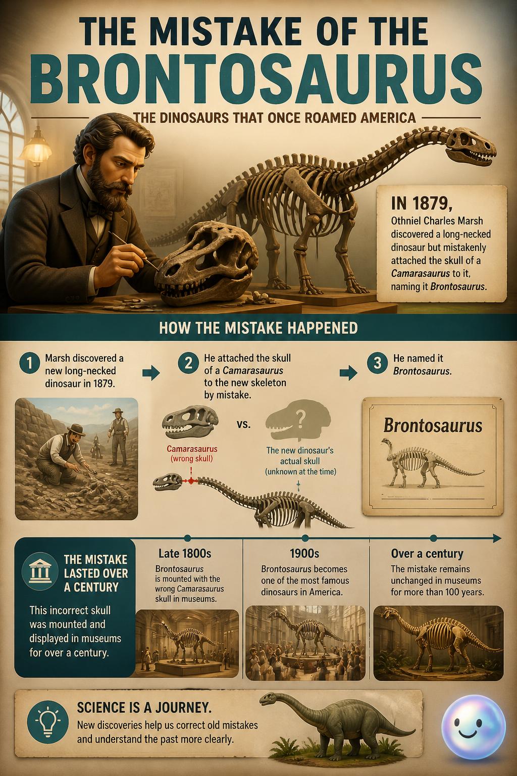 The mistake of the Brontosaurus