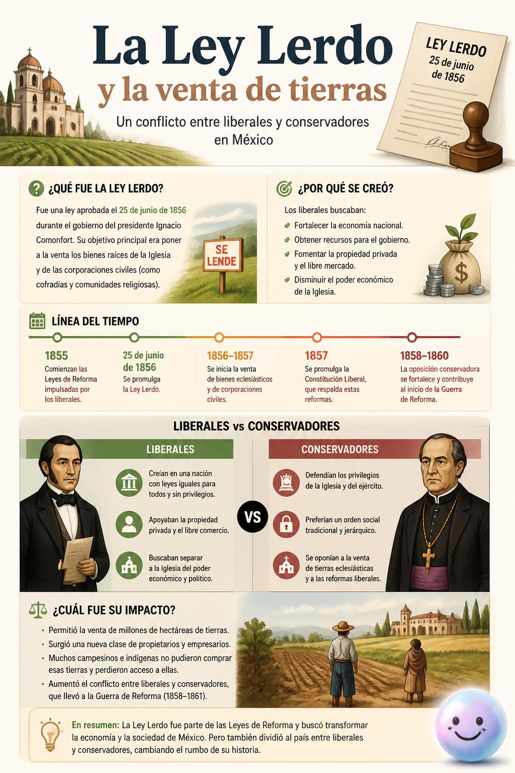 La Ley Lerdo y la venta de tierras