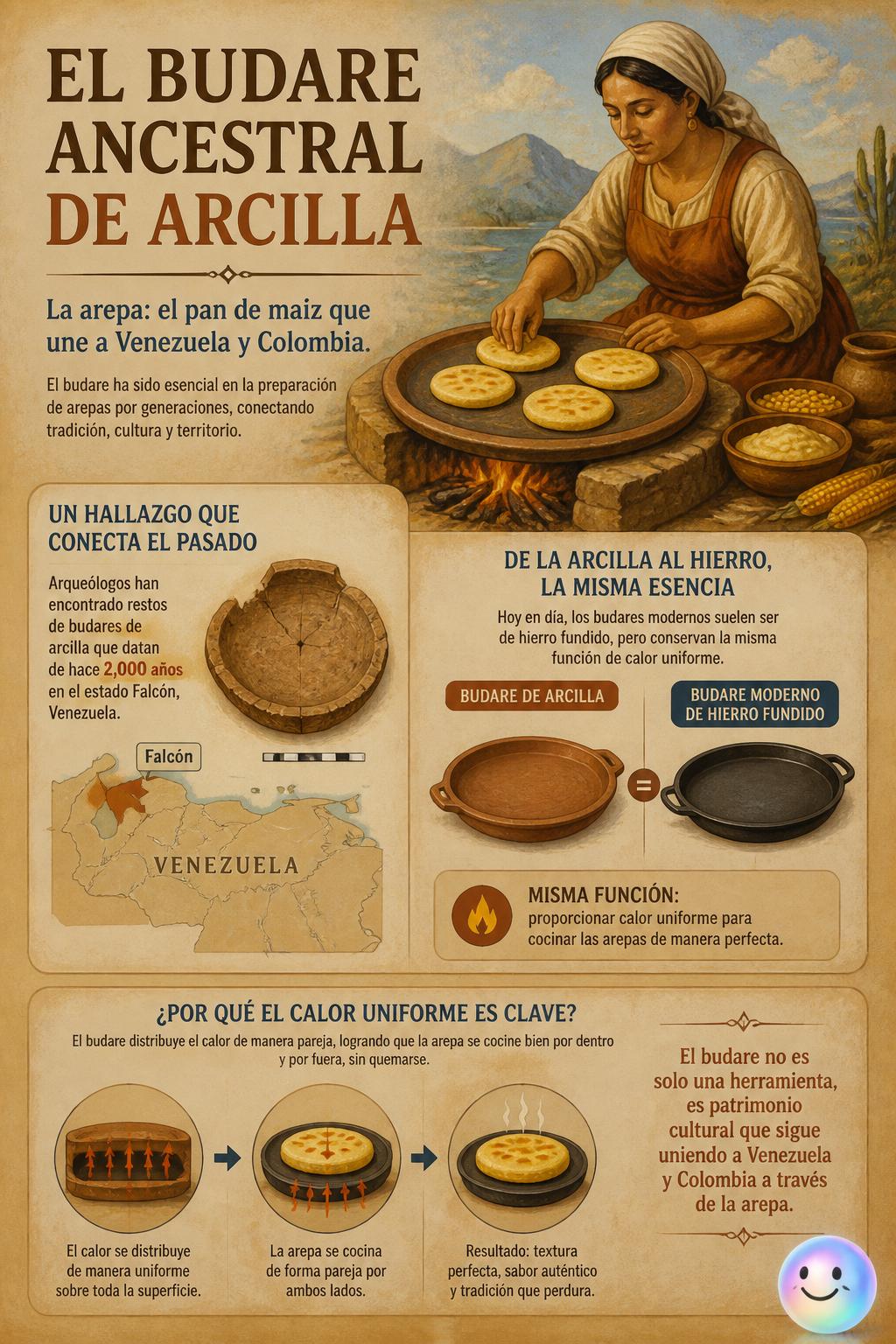 El budare ancestral de arcilla