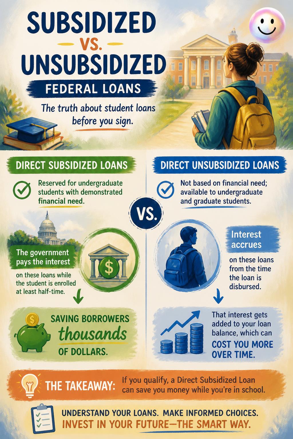 Subsidized versus unsubsidized federal loans
