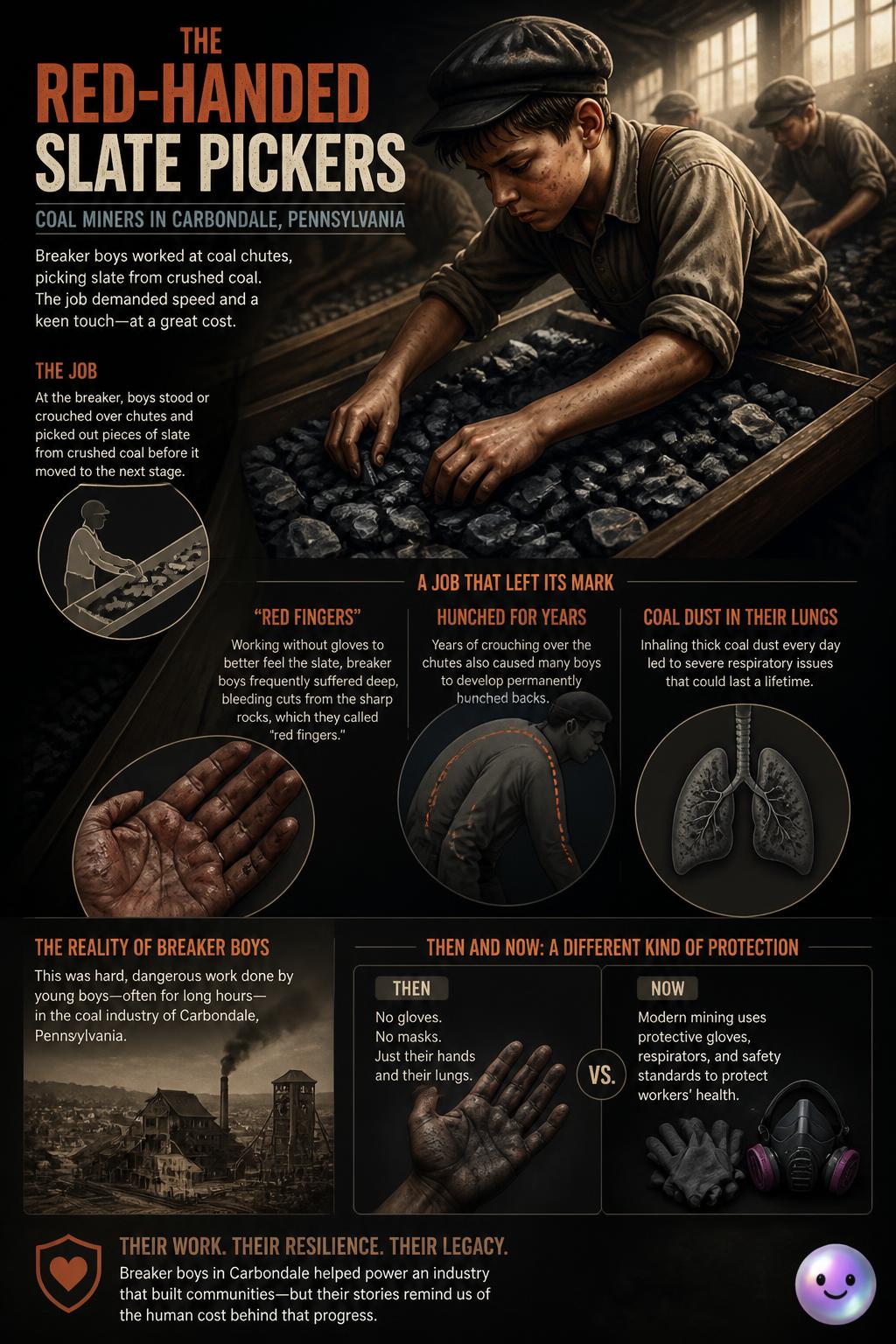 The red-handed slate pickers