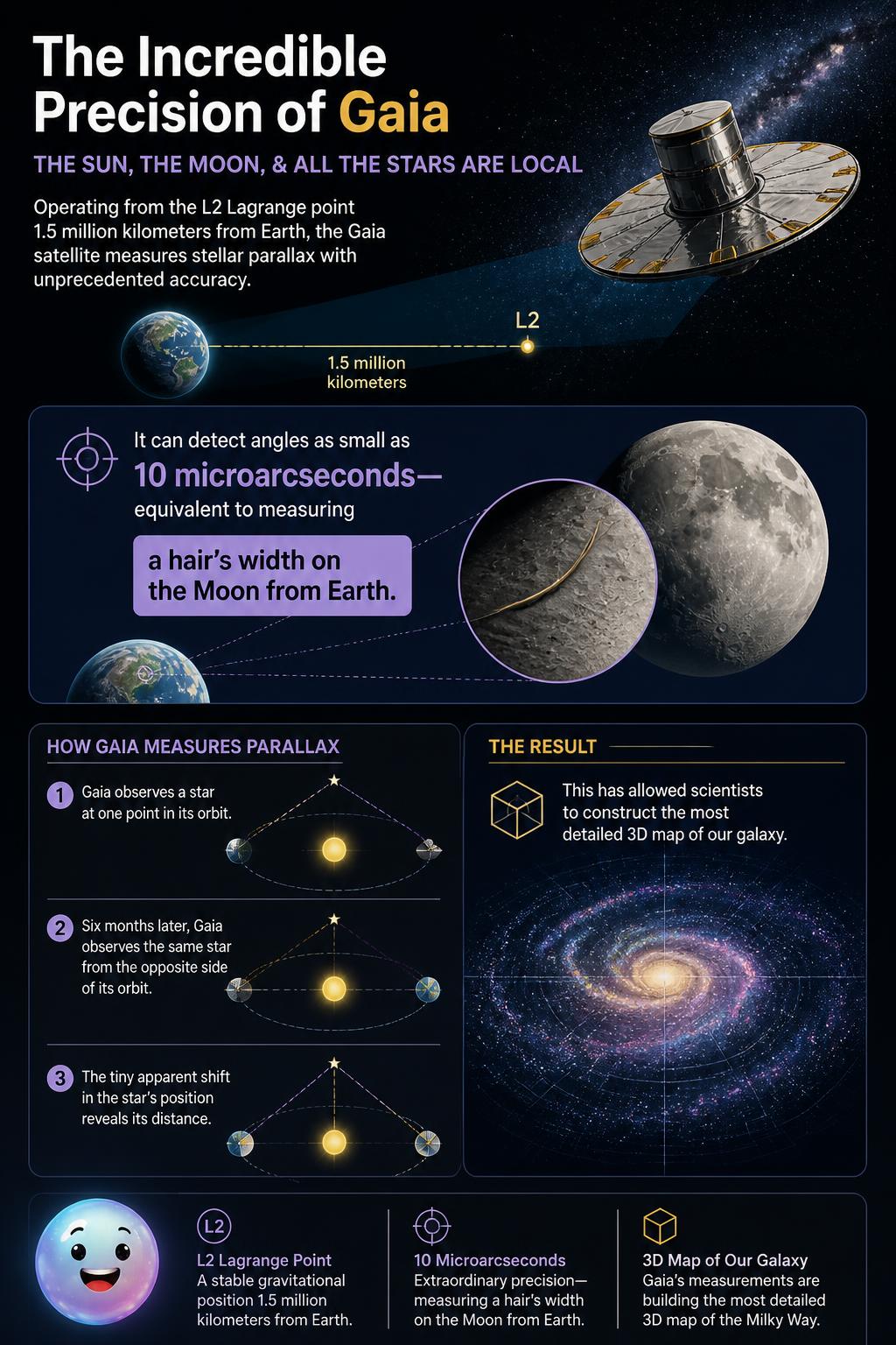 The incredible precision of the Gaia satellite