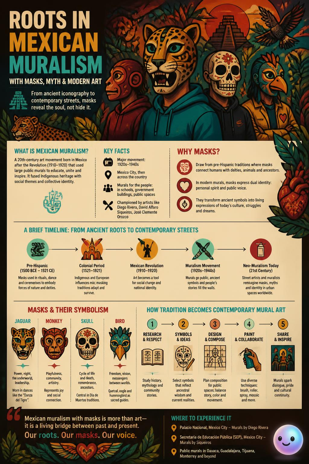 Roots in Mexican muralism