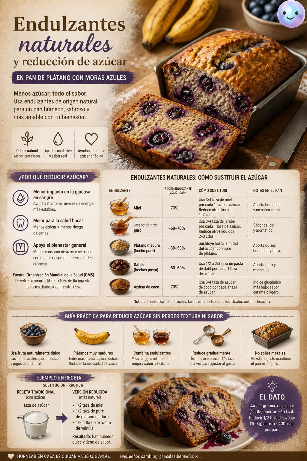 Endulzantes naturales y reducción de azúcar