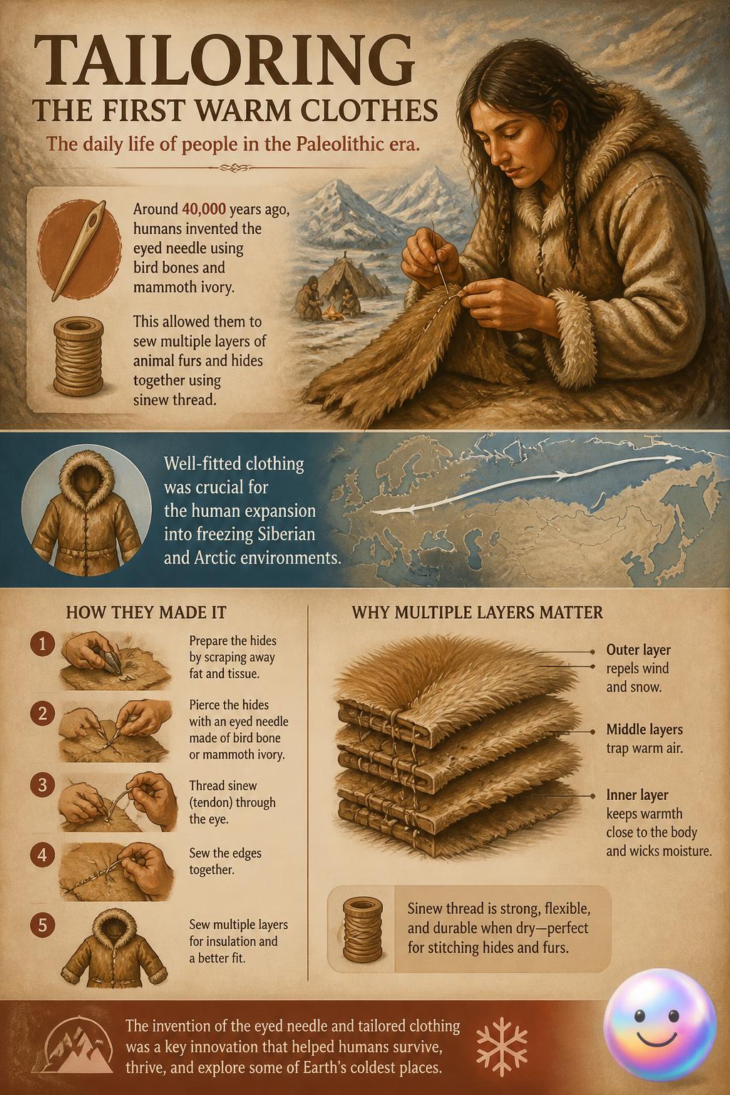 Tailoring the first warm clothes
