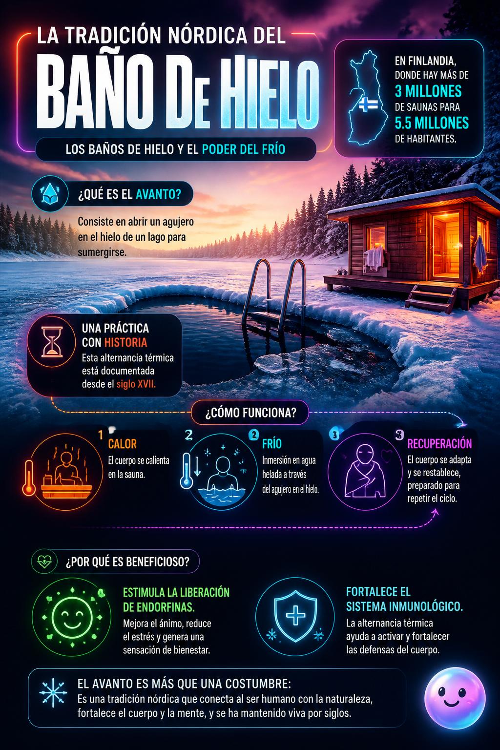 La tradición nórdica del baño de hielo