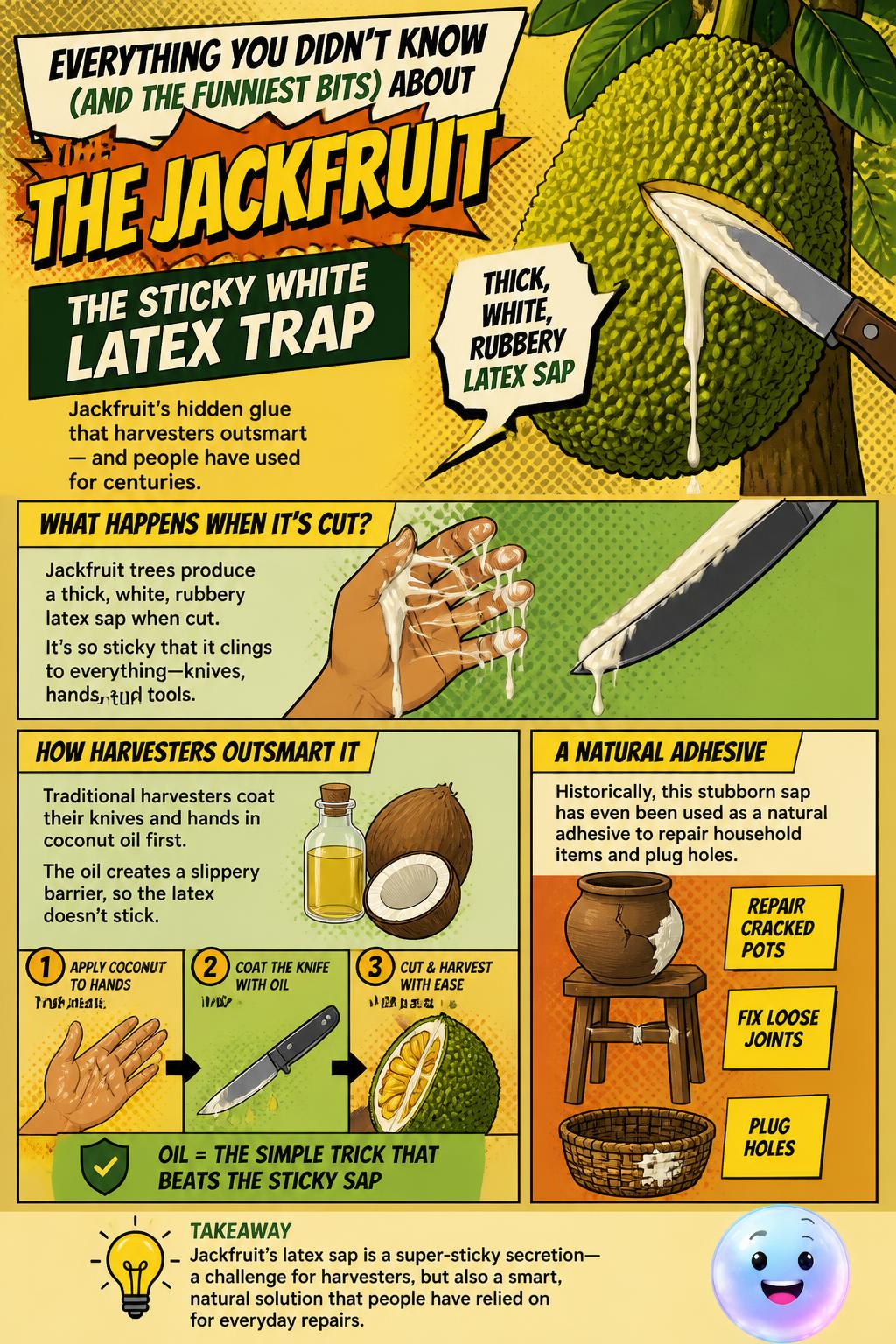 The sticky white latex trap