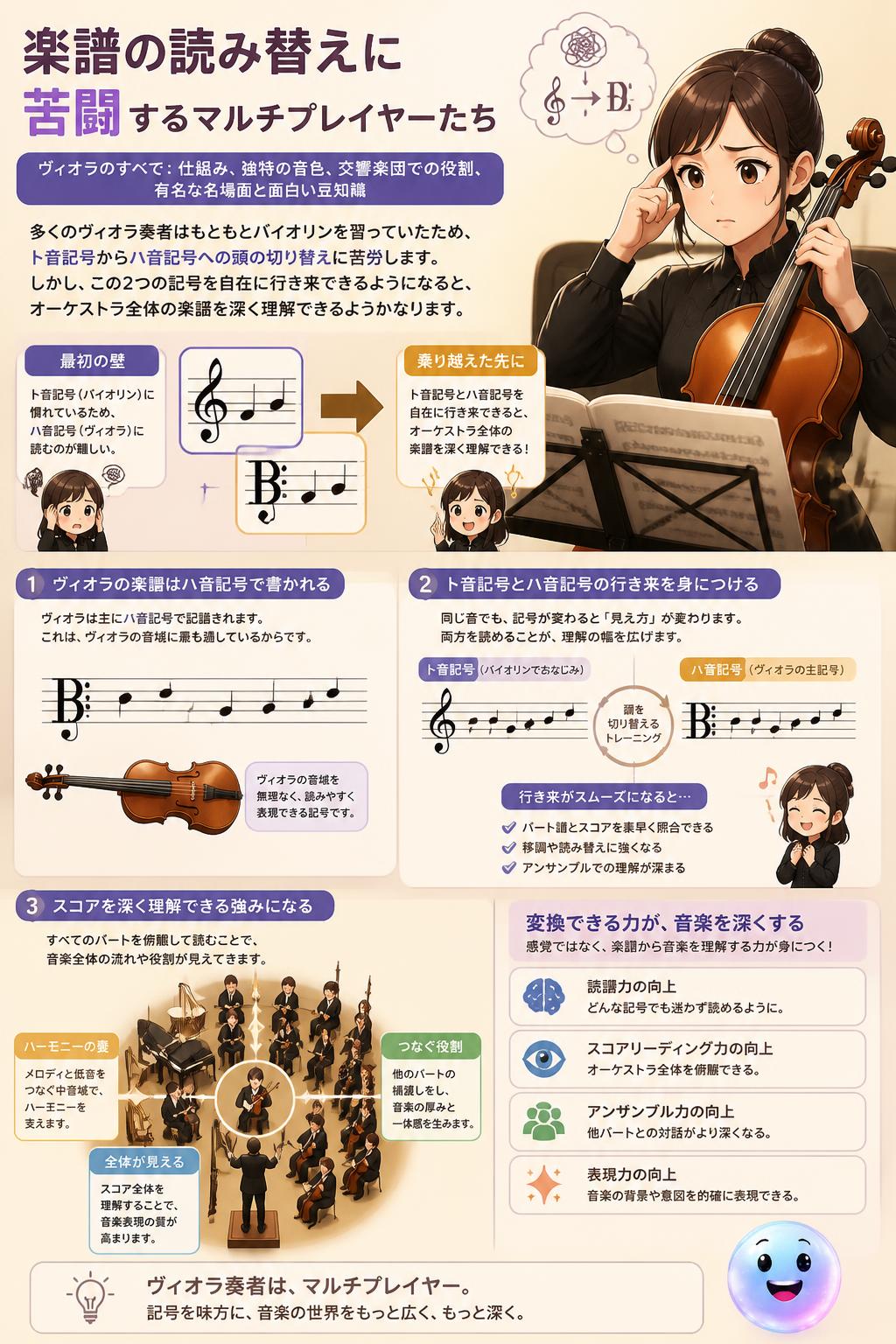 楽譜の読み替えに苦闘するマルチプレイヤーたち