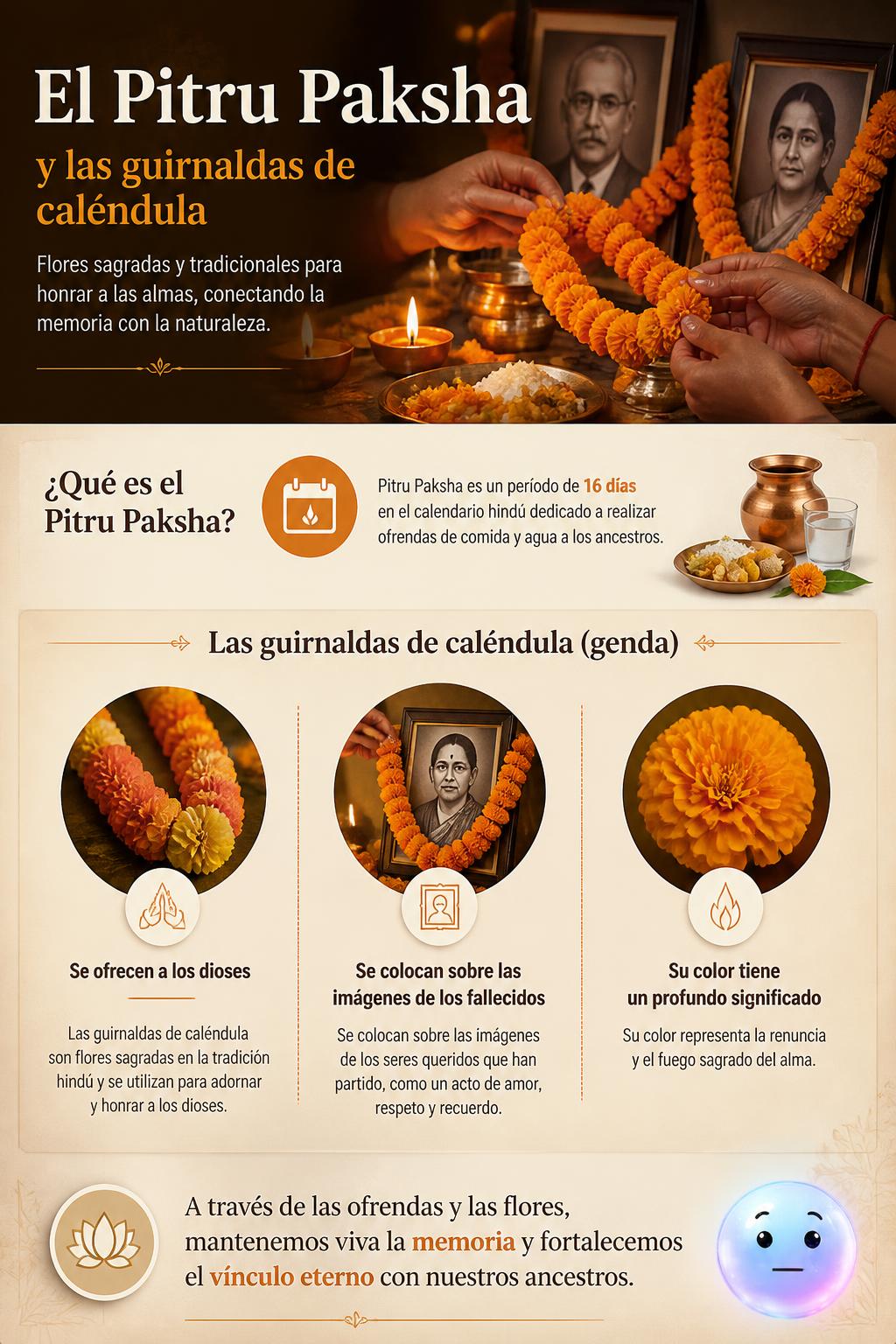 El Pitru Paksha y las guirnaldas de caléndula