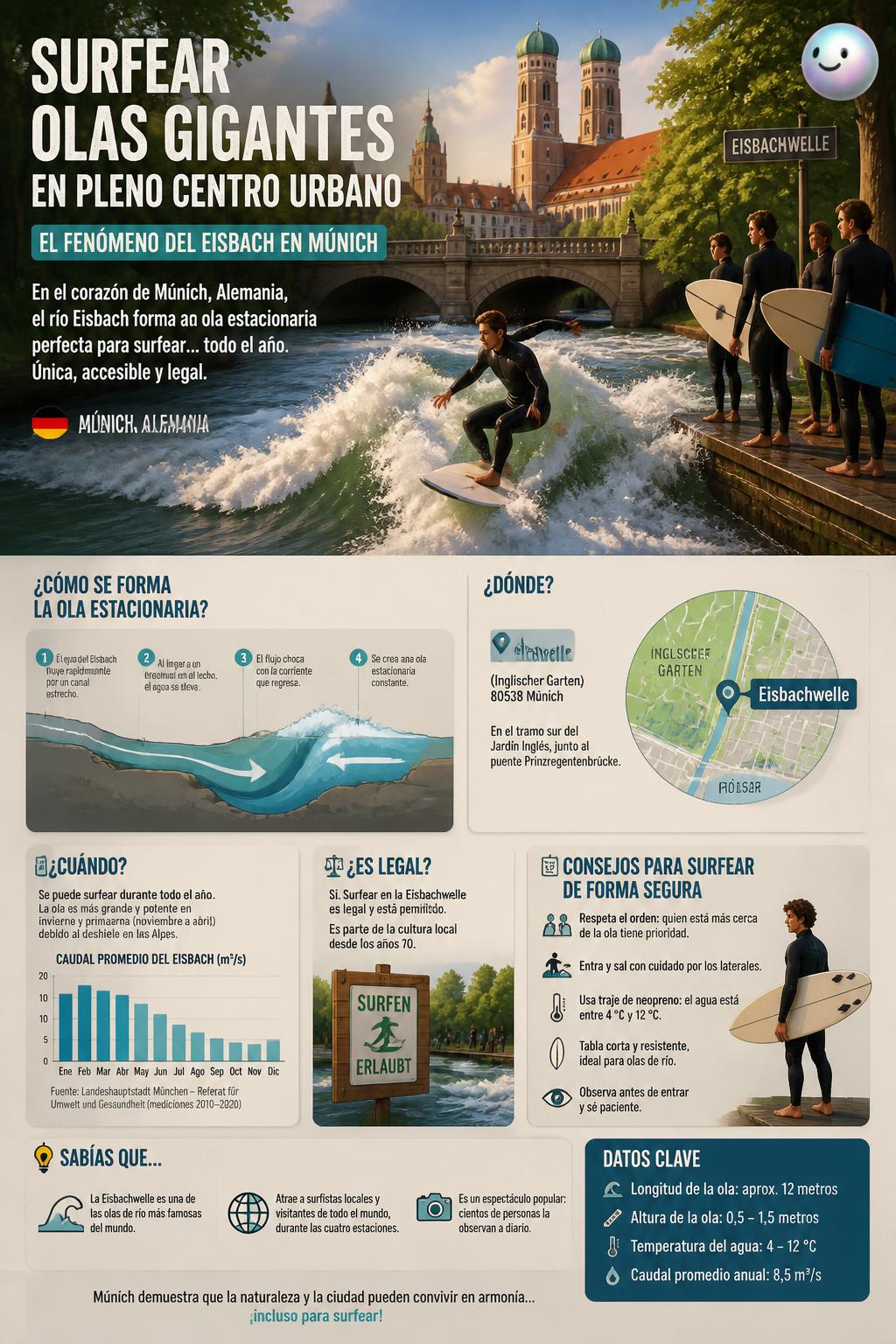 Surfear olas gigantes en pleno centro urbano