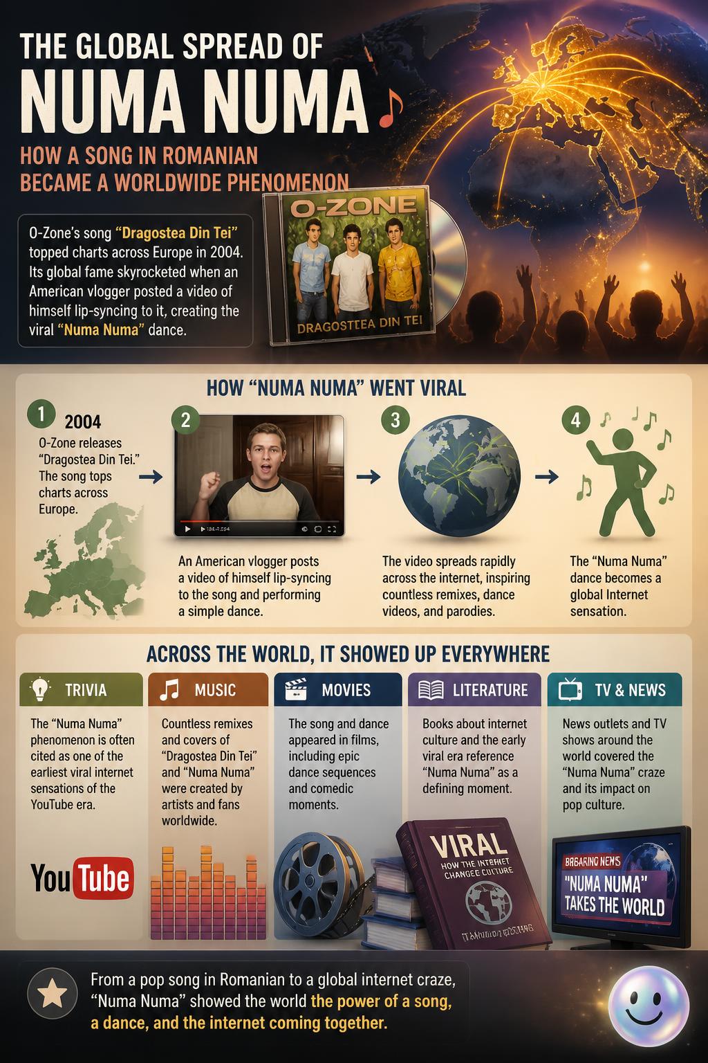 The global spread of the Numa Numa song