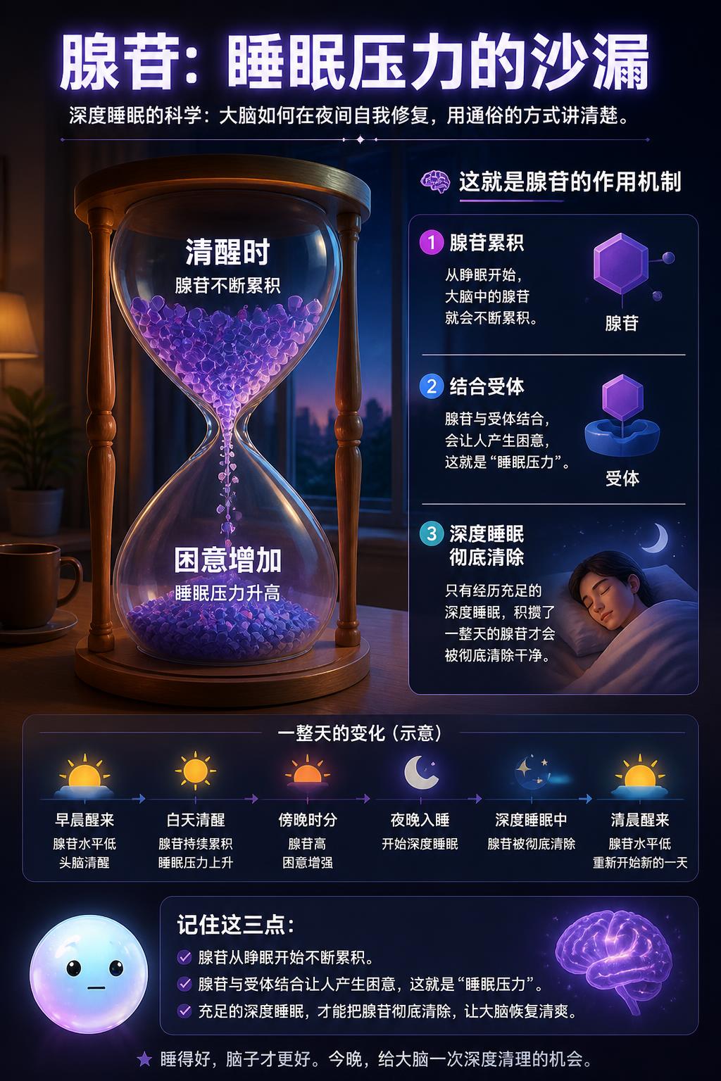 腺苷：睡眠压力的沙漏