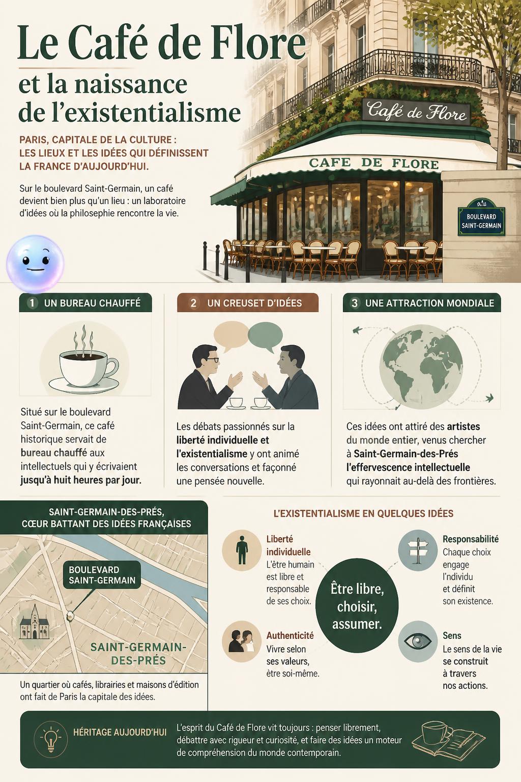 Le Café de Flore et la naissance de l'existentialisme