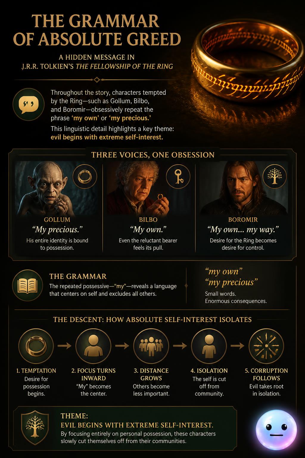 The grammar of absolute greed