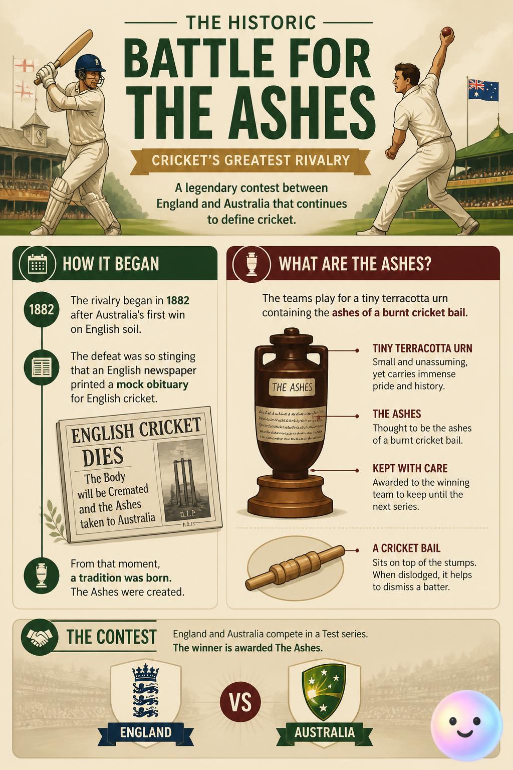 The historic battle for the Ashes