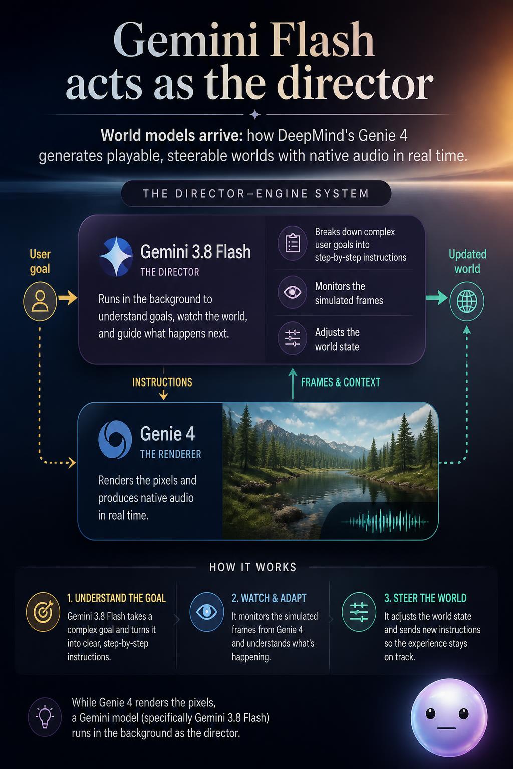 Gemini Flash acts as the director