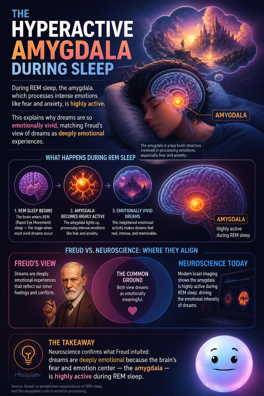 The hyperactive amygdala during sleep