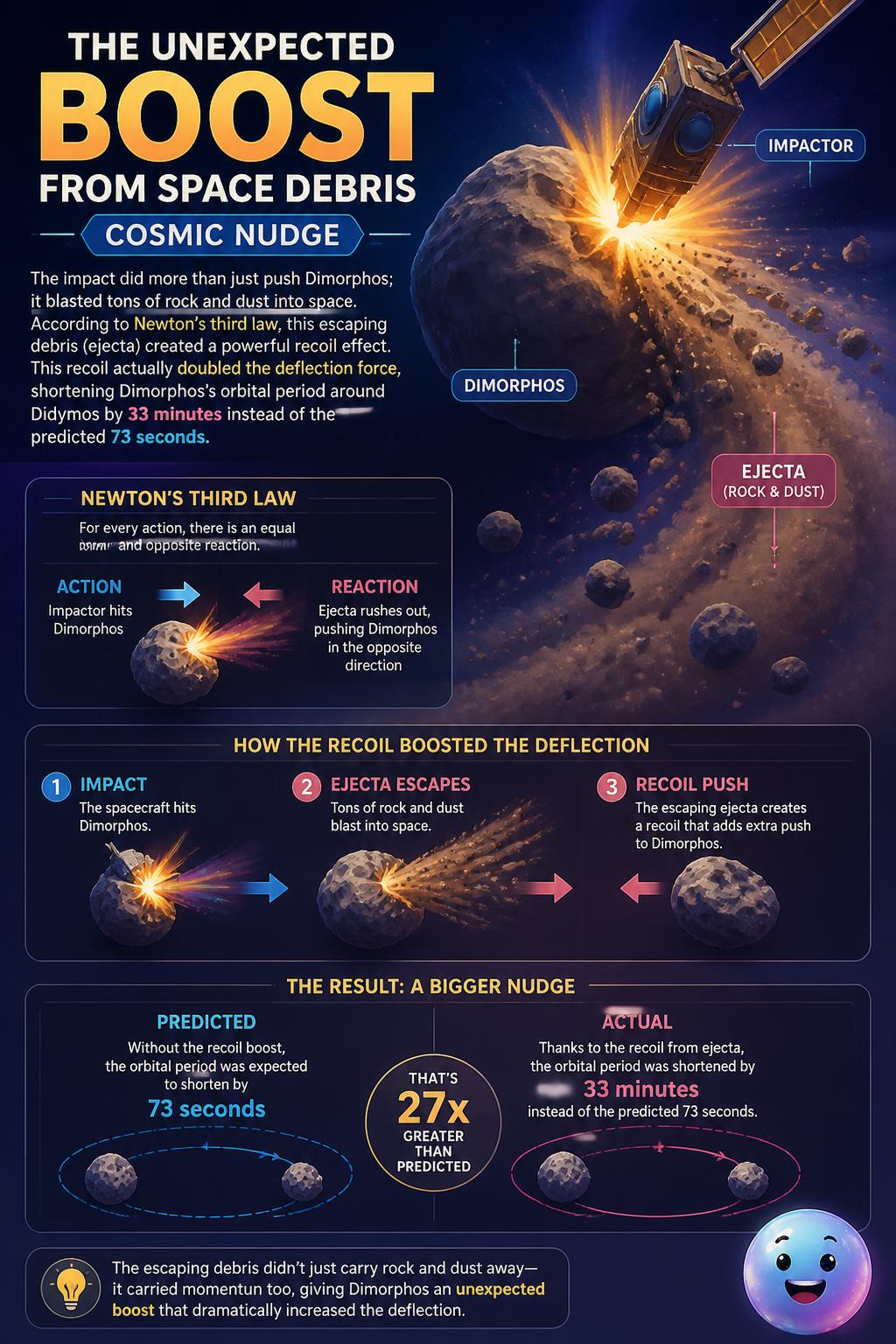 The unexpected boost from space debris