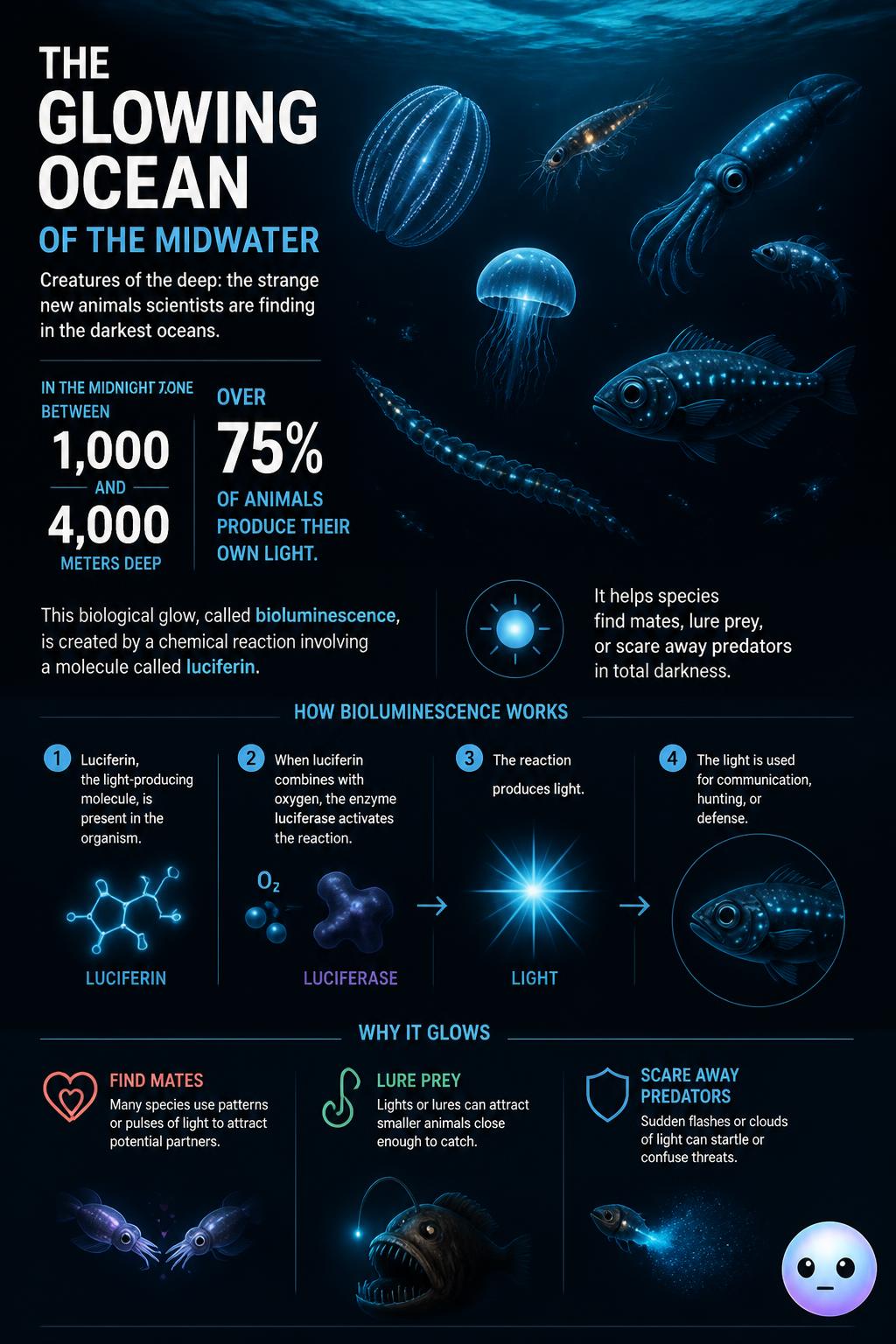 The glowing ocean of the midwater