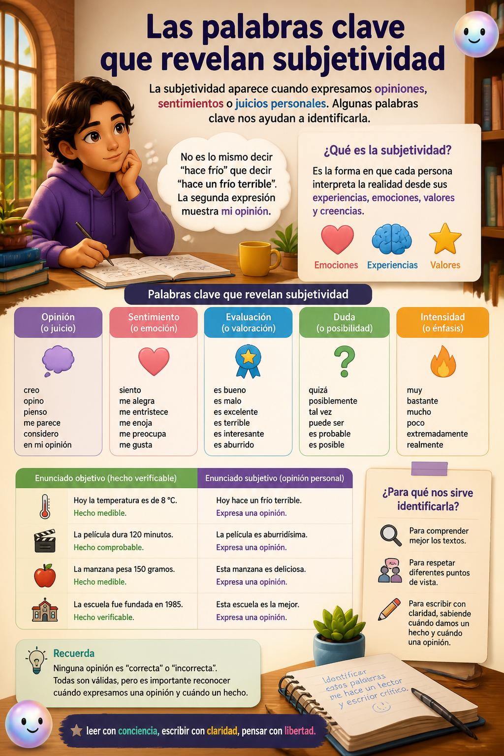 Las palabras clave que revelan subjetividad