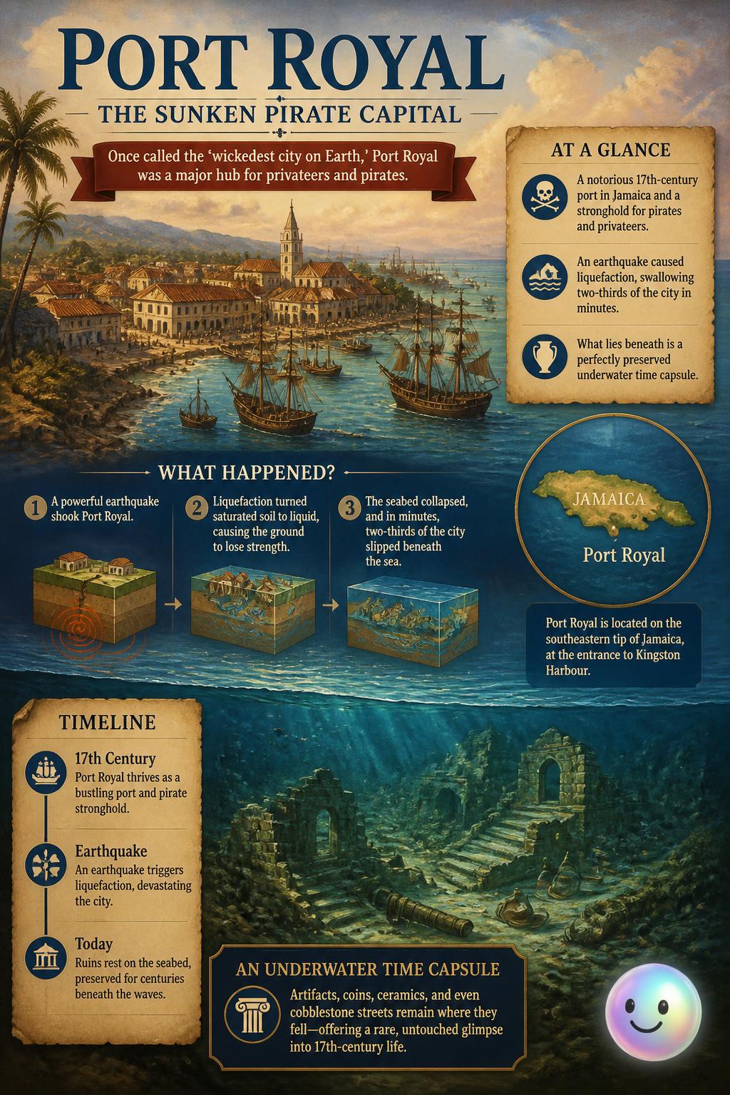 The sunken pirate capital of Port Royal