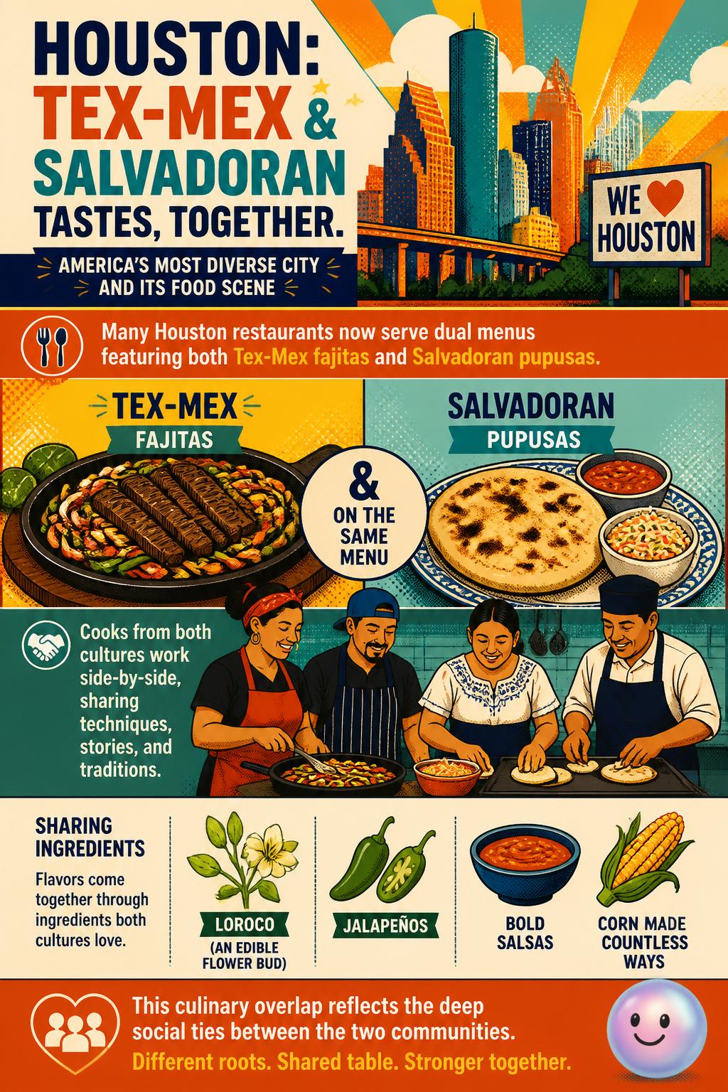 The fusion of Tex-Mex and Salvadoran tastes