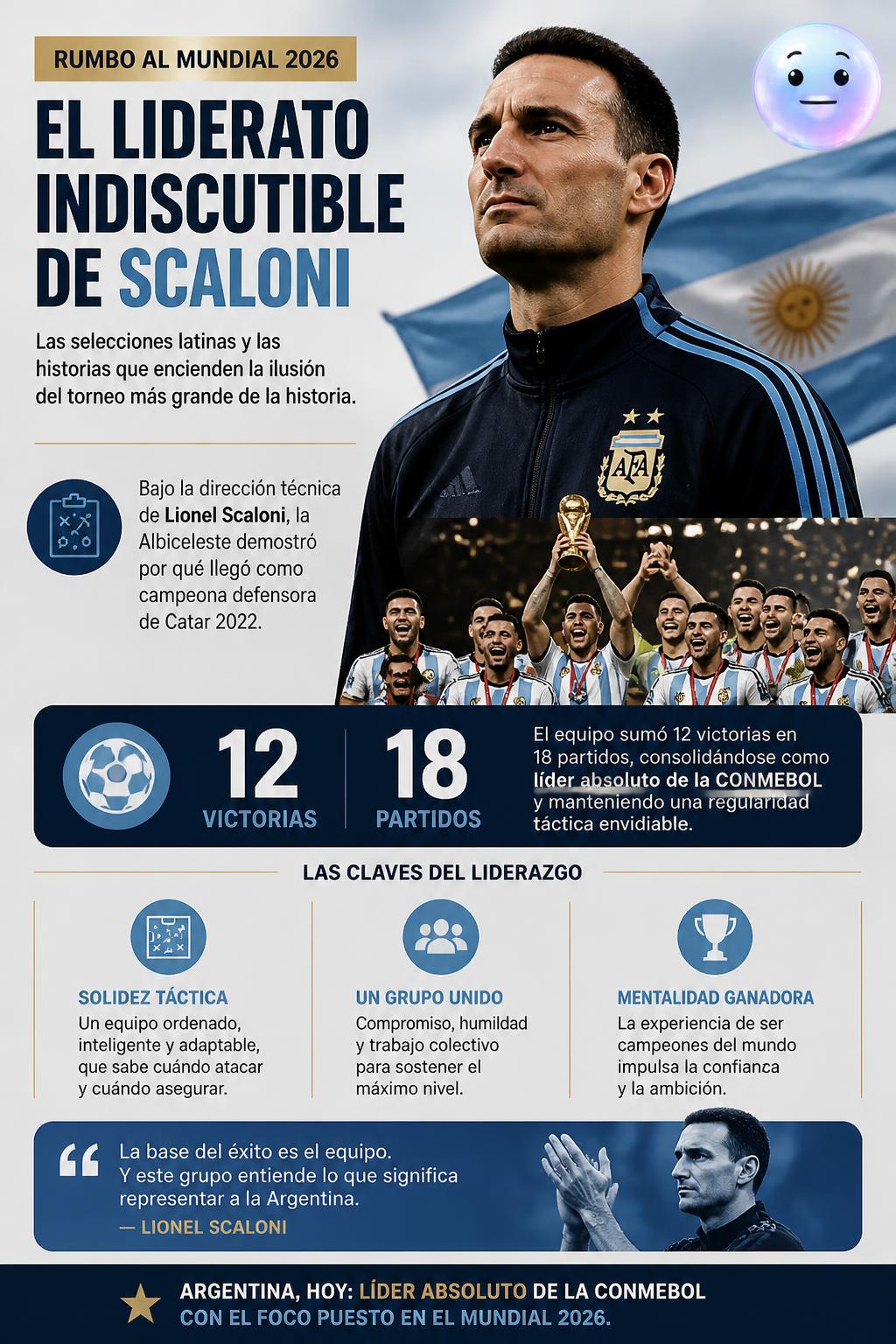 El liderato indiscutible de Scaloni