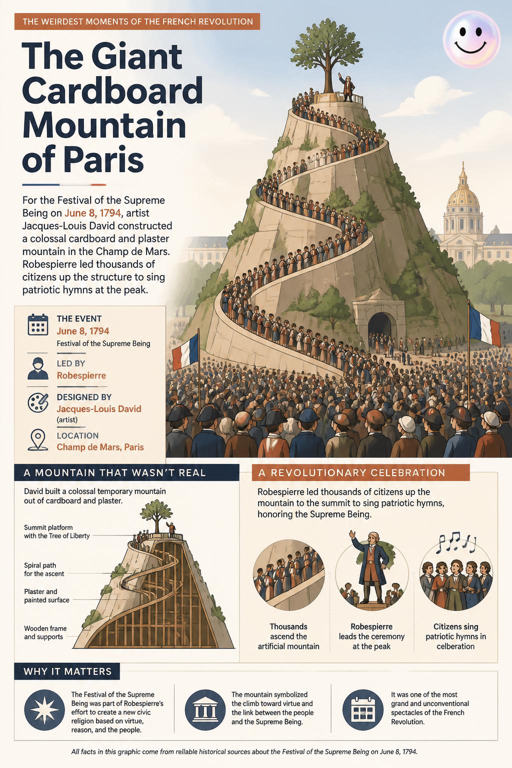 The giant cardboard mountain built in Paris