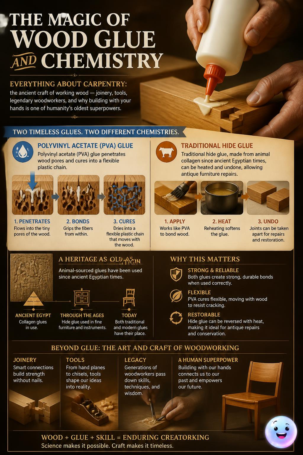 The magic of wood glue and chemistry