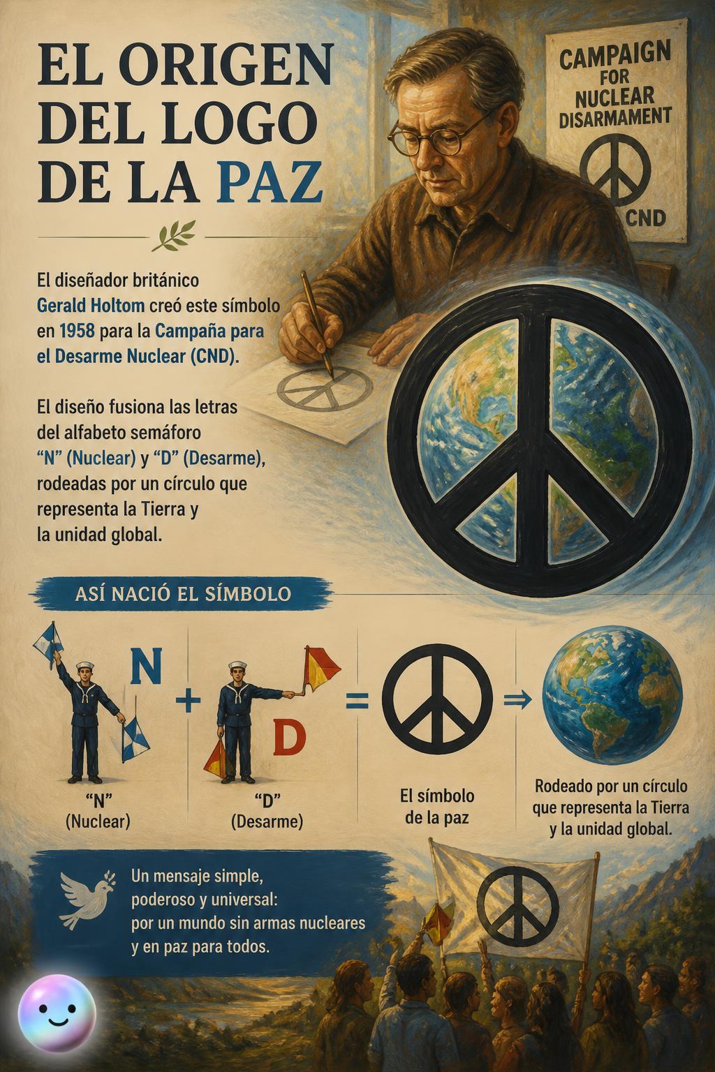 El origen del logo de la paz