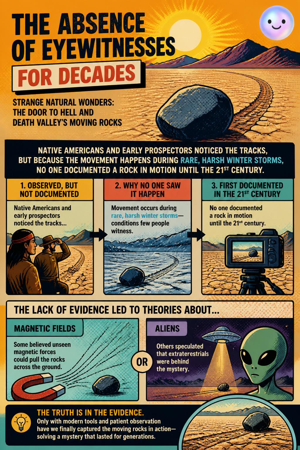 The absence of eyewitnesses for decades