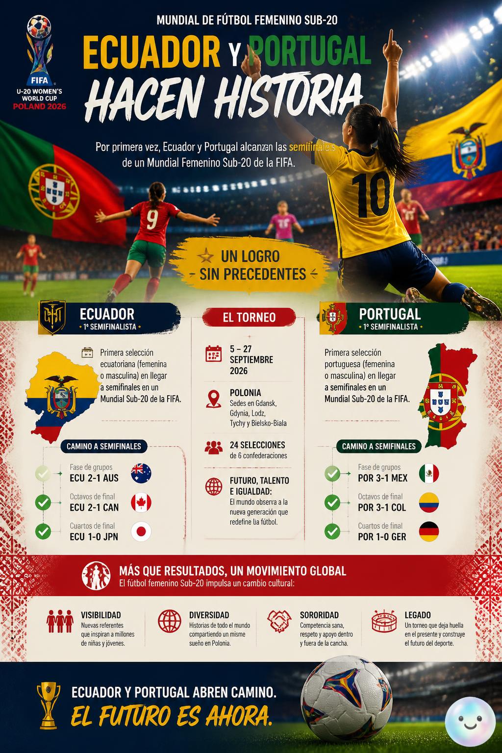Ecuador y Portugal hacen historia