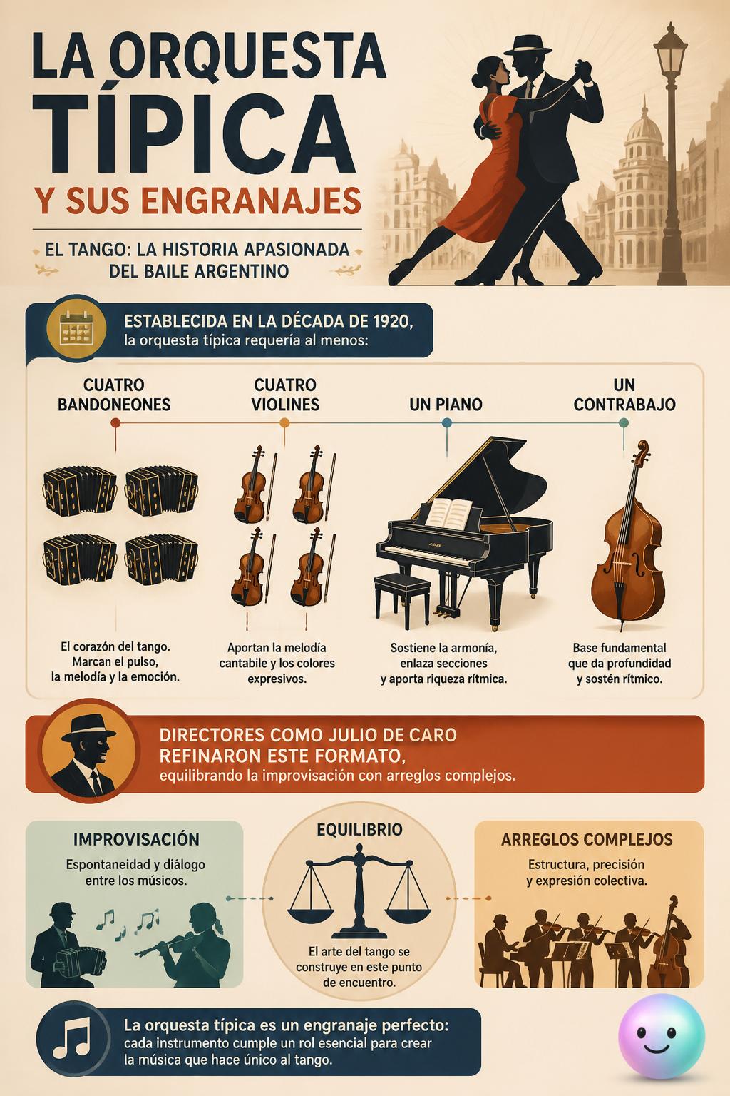 La orquesta típica y sus engranajes