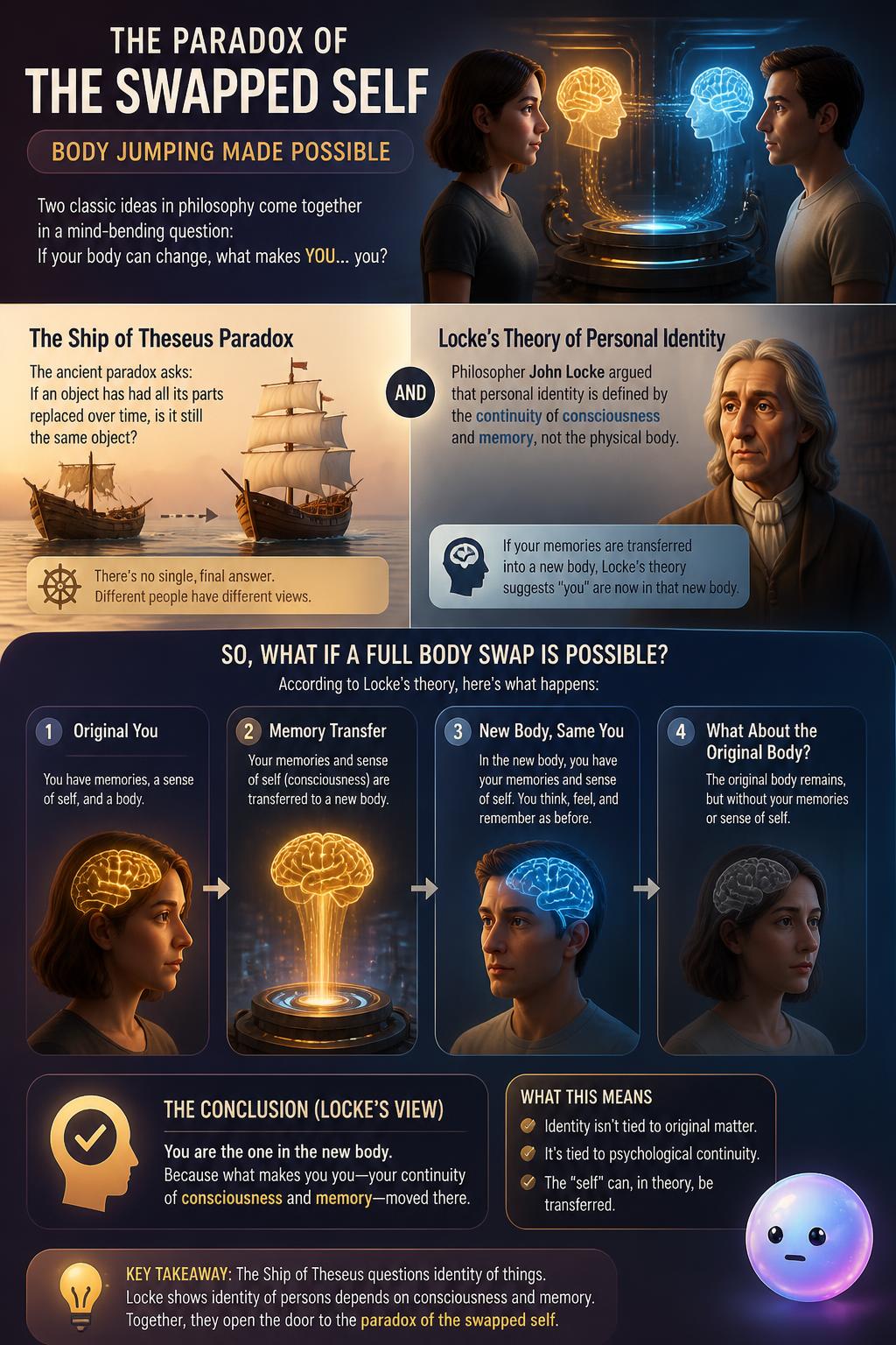 The paradox of the swapped self