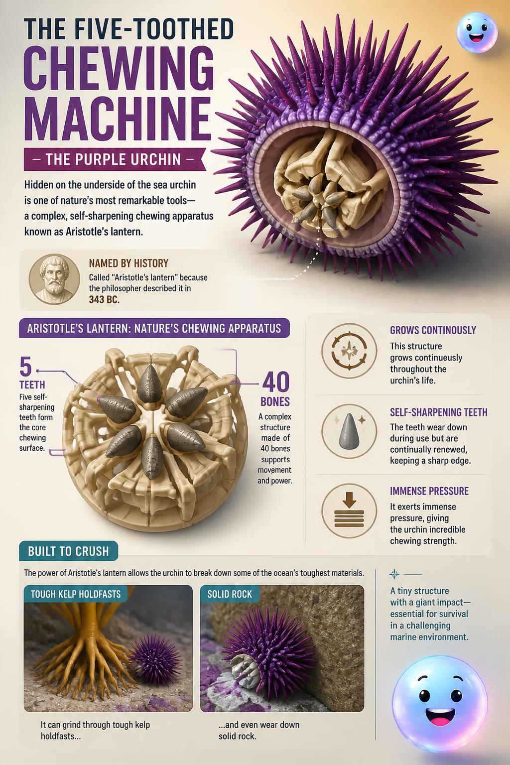 The five-toothed chewing machine