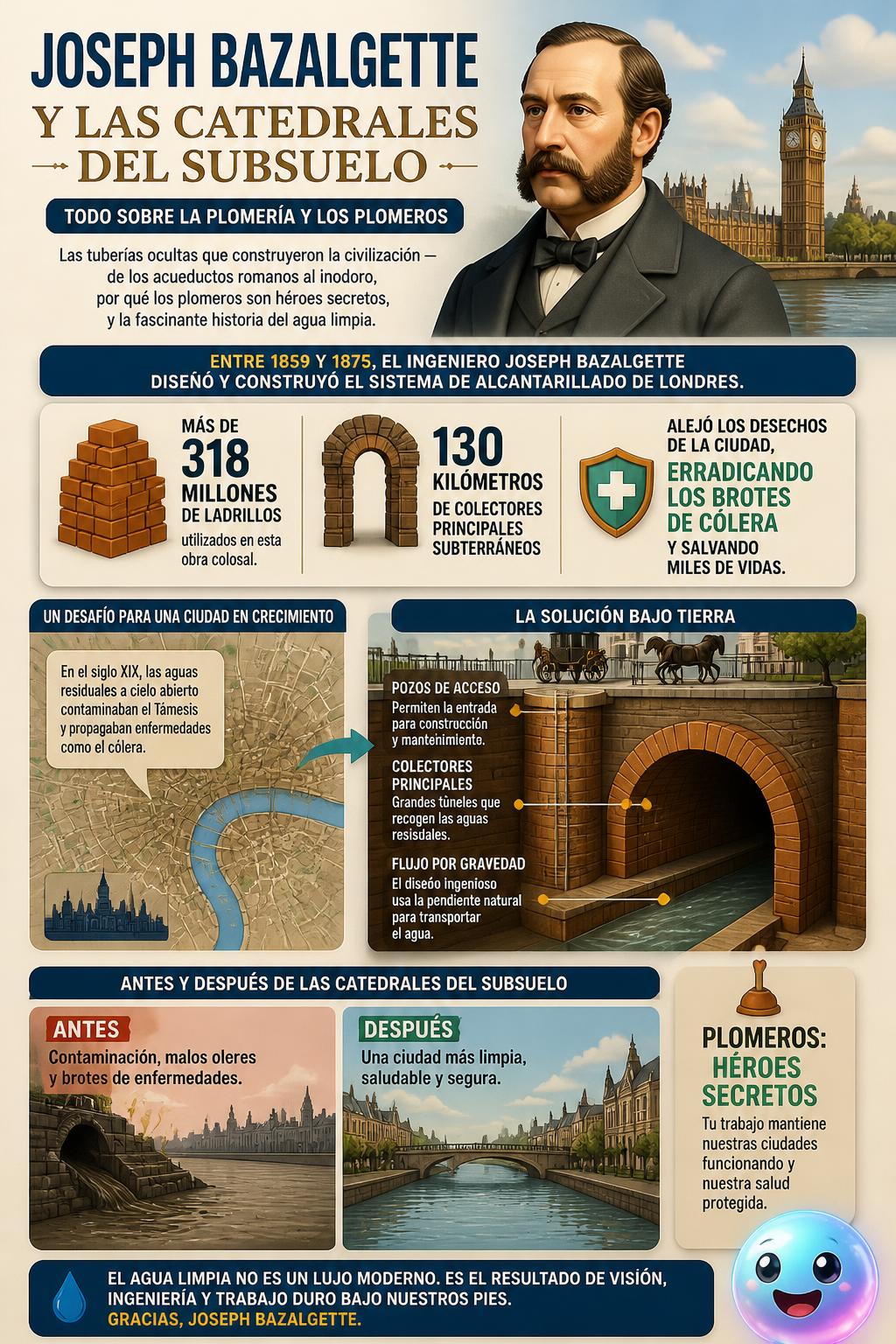 Joseph Bazalgette y las catedrales del subsuelo